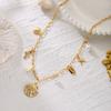 Boho Starfish Scallops Pendant Necklace for Women Ocean Seahorse Pearl Metal Chain Choker Beach Party Aesthetic Jewelry Gifts