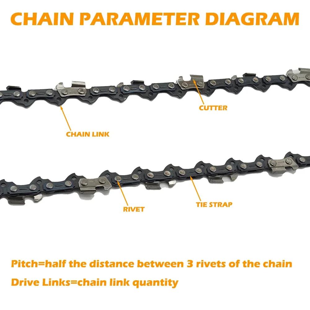 10 Inch Chainsaw Guide Bar Chain Combo Replacement Chain for WORX WG309 Sun Joe SWJ803E SWJ807E - 3/8'' .050'' 40 Drive Links
