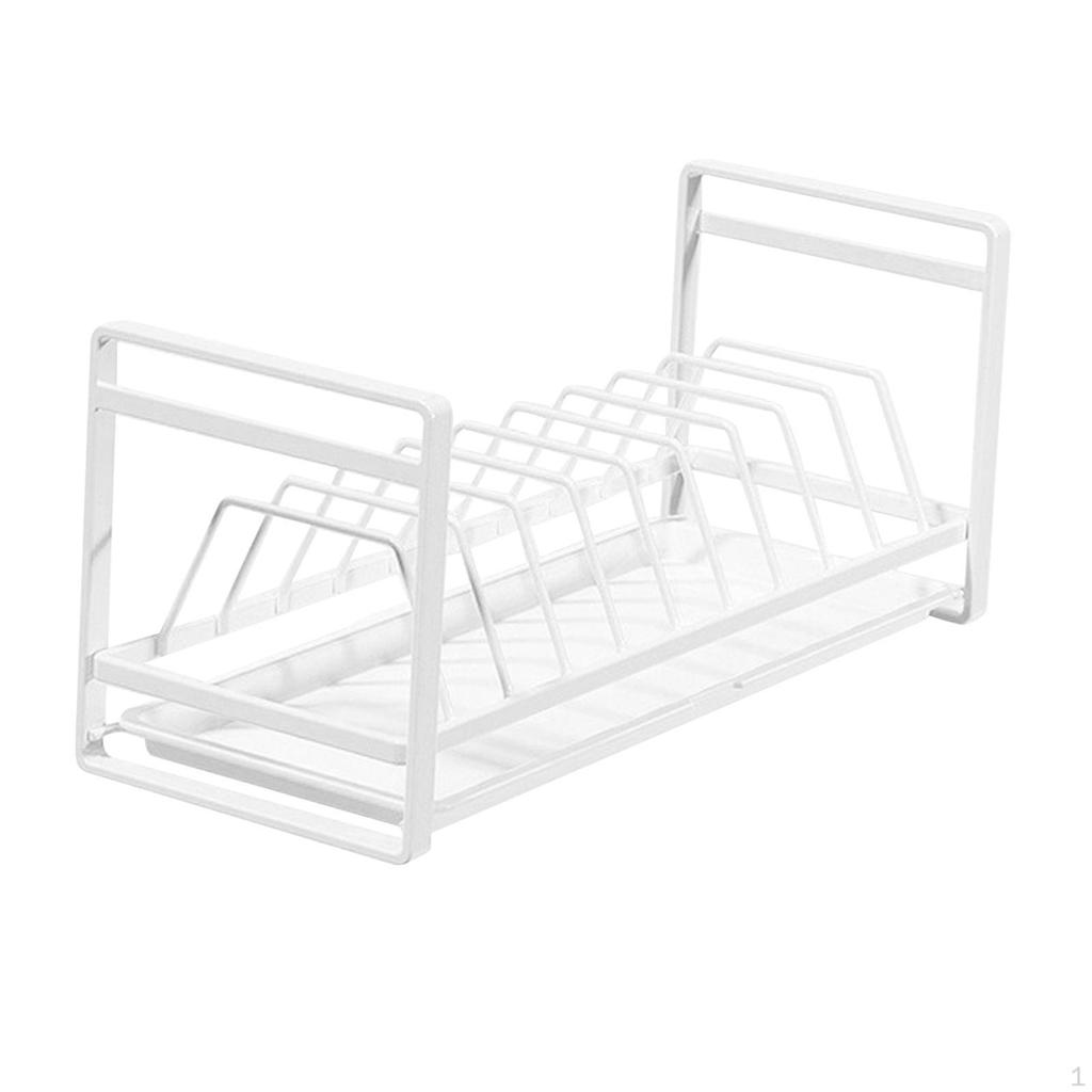 Bowl Cup Holder Carbon Steel Dish Organizer Stand Rustproof Drying Plate Rack