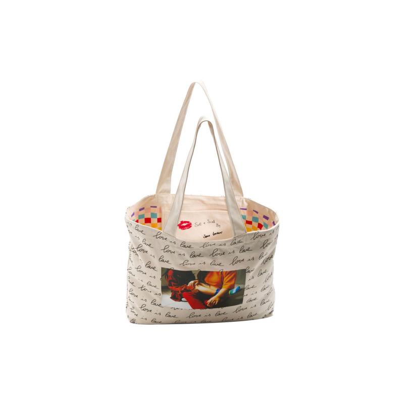 Vans 100% Cotton Tote Bag Shopping Bag Handbag Shoulder Bags Regular Unisex Beige Vans VN0A7SFDYOP1