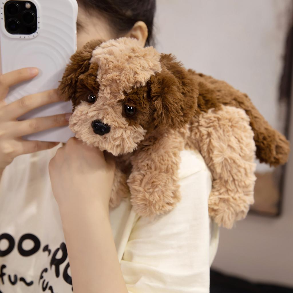 32-48cm Adorable Real Life Curly Dog Bichon Dog Plush Toy Cute And Charming Cartoon Plush Playthings Girls Birth Date Girlfriend Xmas Present