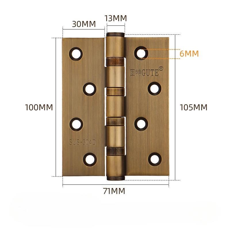 4/5 Inches 2Pcs (1 Pair) Door Butt Hinges Furniture Hardware Accessories 304 Stainless Steel Flat Door Thick High Quality Hinge