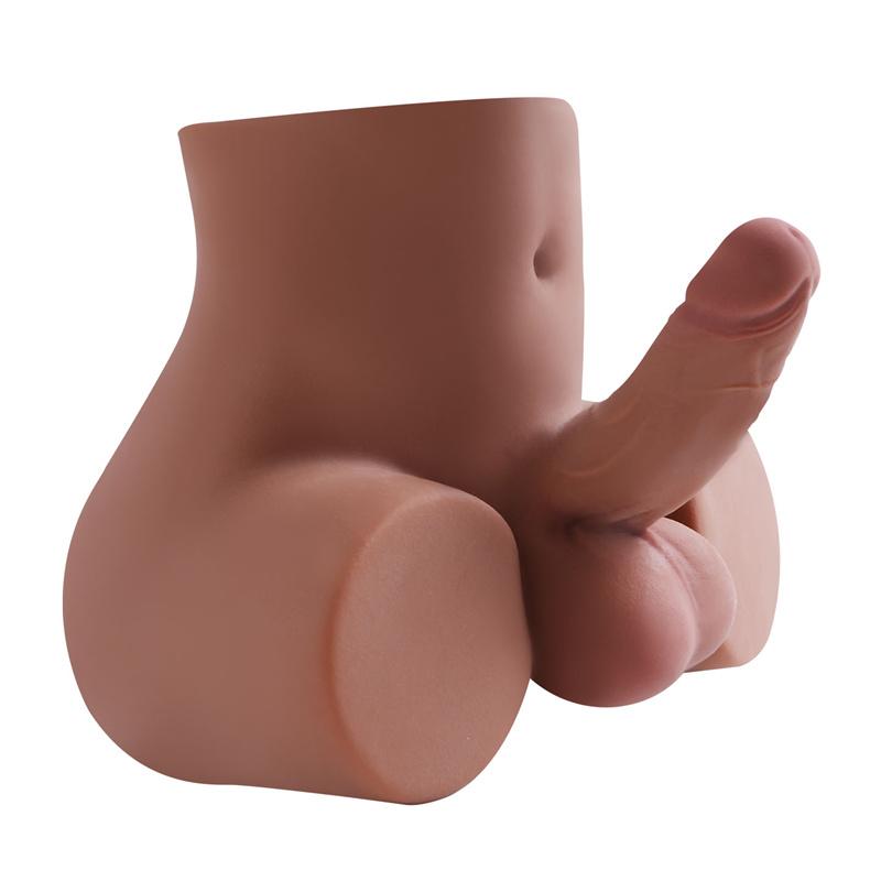 Pene+Vagina+Ano Realistas 3-en-1 Hombre Mujer Gay TPE Medio Cuerpo Muñeca Sexual Piel Suave Realista Juguete para Adultos Productos Masturbadores