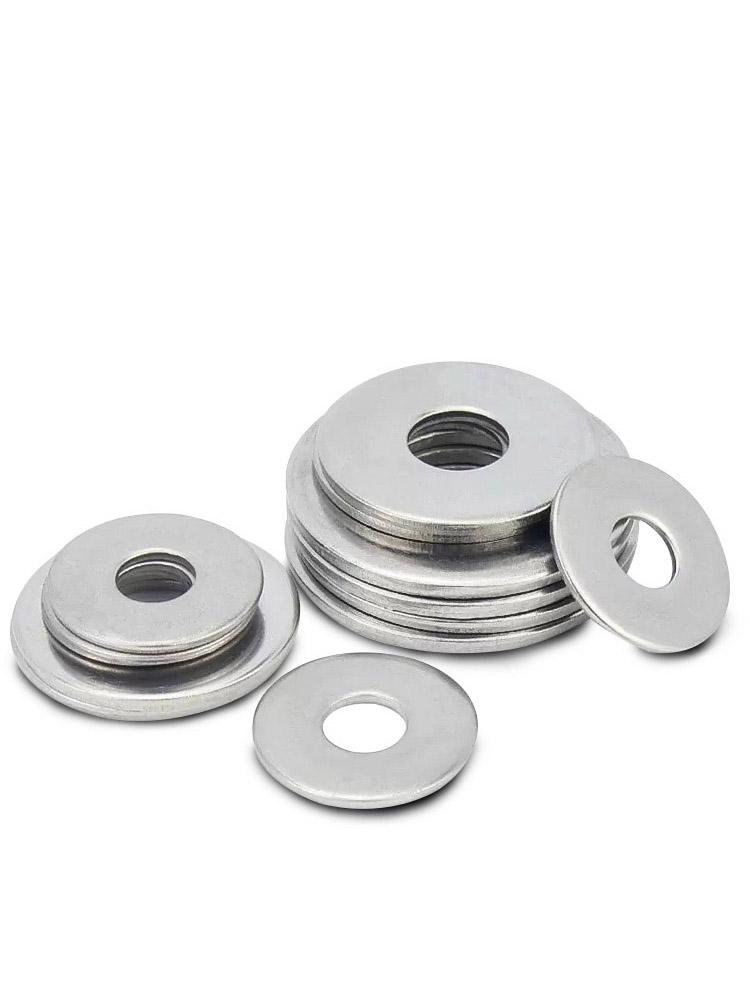 304 Stainless Steel Thickened Flat Washer Set with Enlarged Round Gaskets