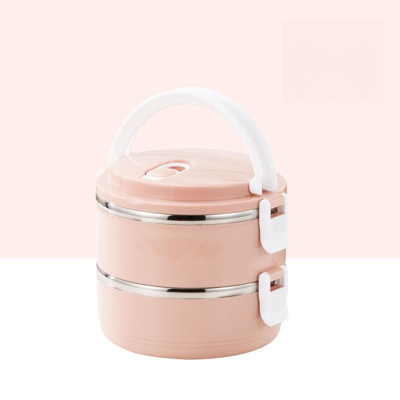 Double-Layer Insulated Stainless Steel Lunch Box for Office, School, Camping, and Picnic