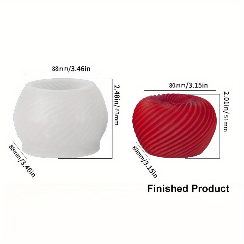 

1PC Flexible Craft Mold High-Quality Decor Molds Durable Resin Art Tools Soap Spiral Apple Silicone Mold Home Resin Reusable белый