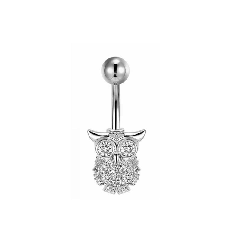 European & American Zircon Copper Belly Button Ring – Sexy Piercing Jewelry