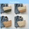 Fashionable Street Style Woven Tote Bag With Spacious Interior For Everyday Use