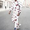 Men Distressed American Flag Star Stripe Print Long Sleeve Sweatshirt And Drawstring Jogger Pants Two Piece Outfit