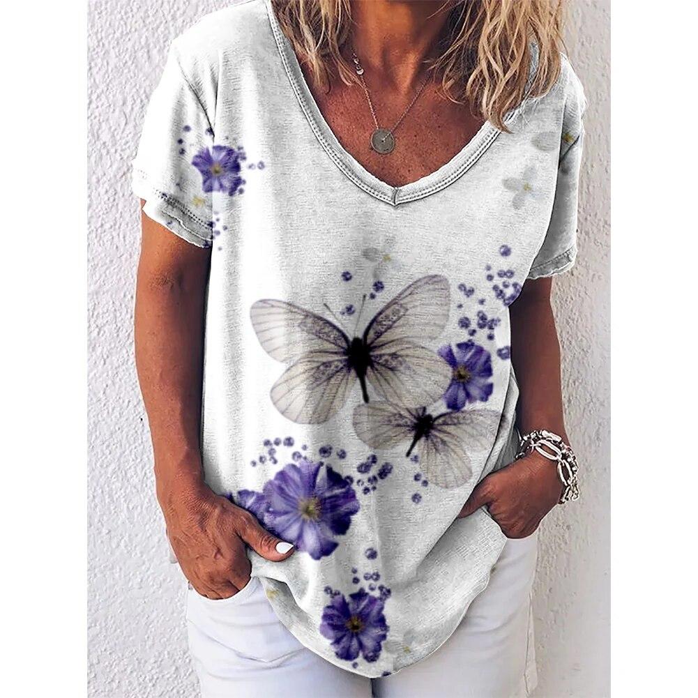 Sweater Womens Harajuku Tshirt Bird Funny Tee Summer Loose Short Sleeve Top T Shirt For Female Casual Fashion Vintage Clothing