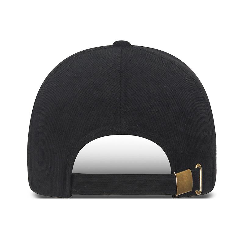 Autumn Winter Embroidery Letters Corduroy Cap Men Women Velvet Warm Baseball Cap