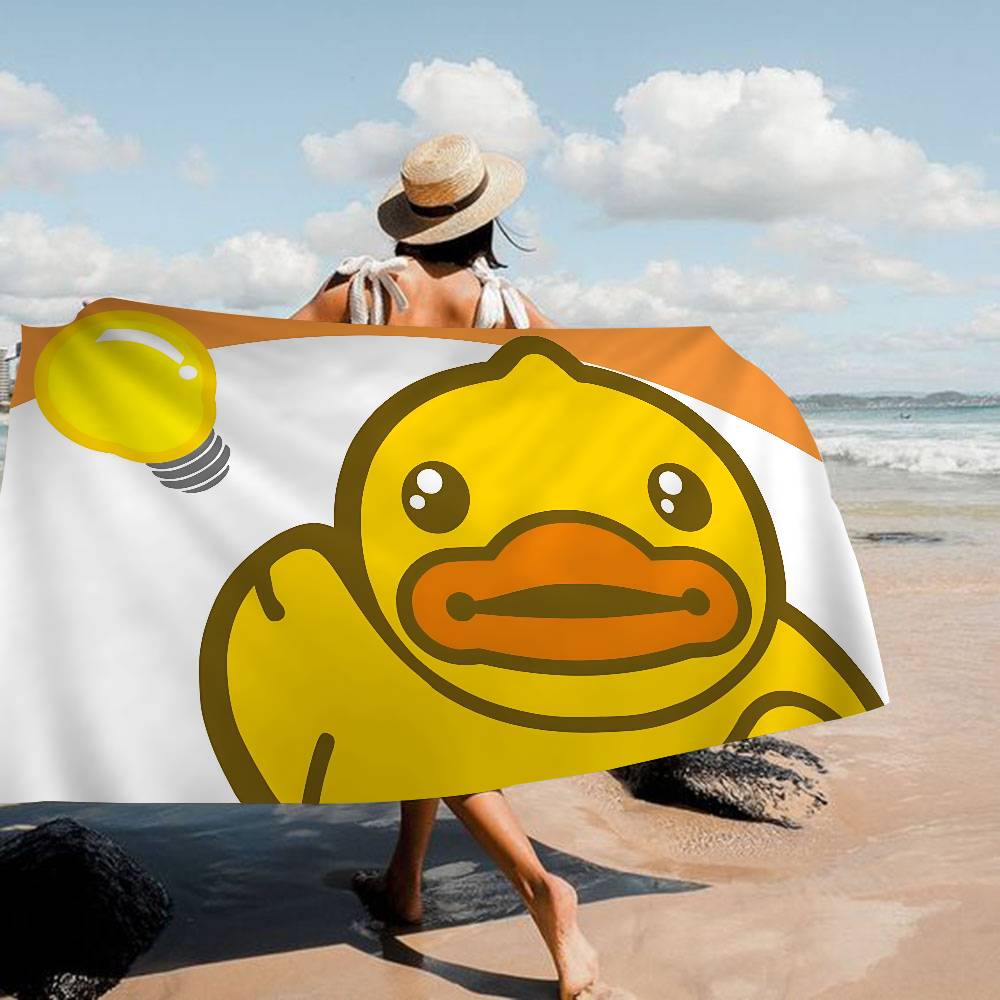 Brand B-B D-Duck Beach Towel Colorful Bath Towels for Girl Microfiber Quick Dry Sand Free Beach Yoga Spa Gym Pool