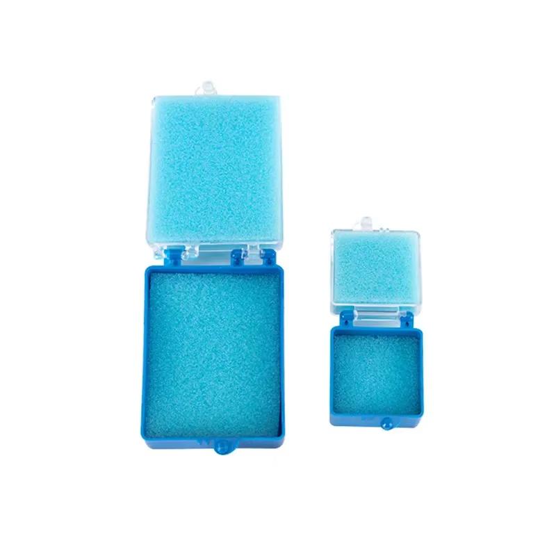 Nigf 50Pcs Denture Storage Box With Sponge Plastic Tooth Container For Dental Implant Teeth Cleaning Tools Dentistry Materials