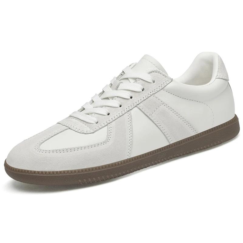 Genuine Leather Men's Casual Shoes Non Slip Male White Sneakers Men Comfortabel Tenis Masculino Leisure Walk Outdoor Footwear