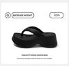 Women's 7CM Thick-Soled Flip-Flops, Arch Support, Non-Slip, Beach-Ready Fashion Sandals