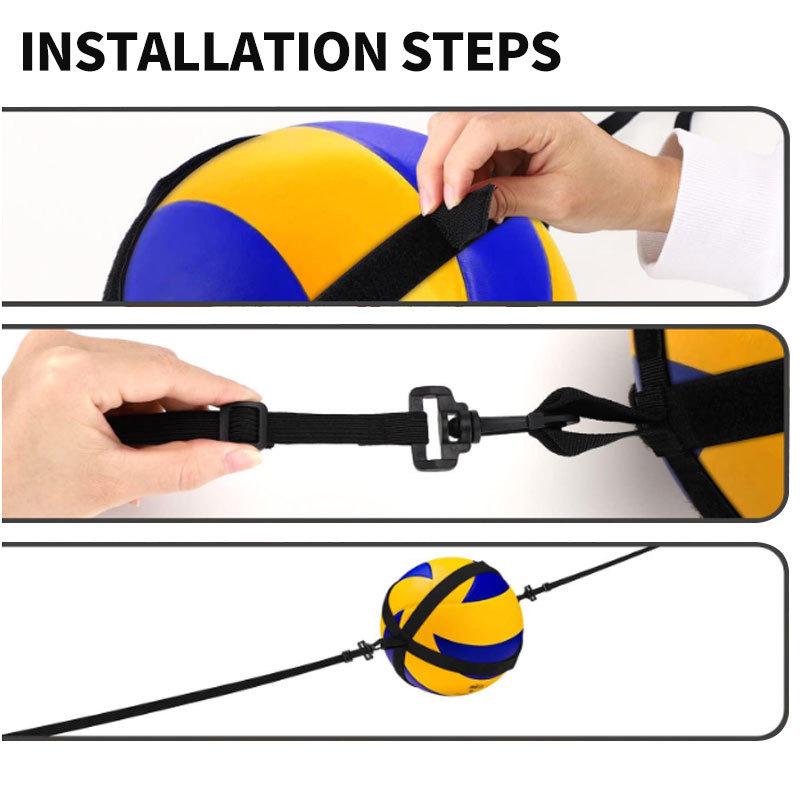 Adjustable Volleyball Training Aid for High Jumps and Spiking Practice