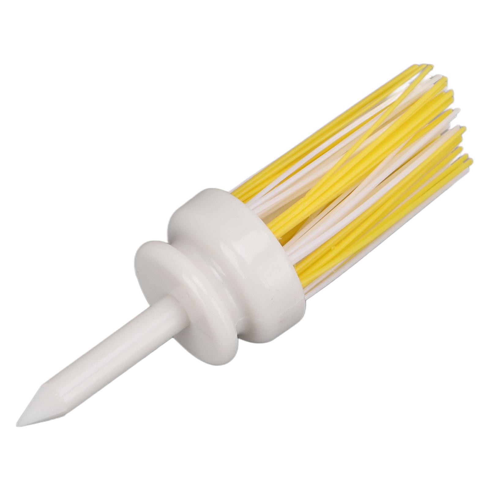 

Golf Tees Plastic Long Ball Base Low Friction Brush Support Tee for Long Distant Hit Training(70mmWhite and Yellow )