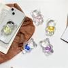 Creative Mobile Phone Airbag Bracket Transparent Love Bear Solid Color Simple Paste Retractable Airbag Mobile Phone Ring