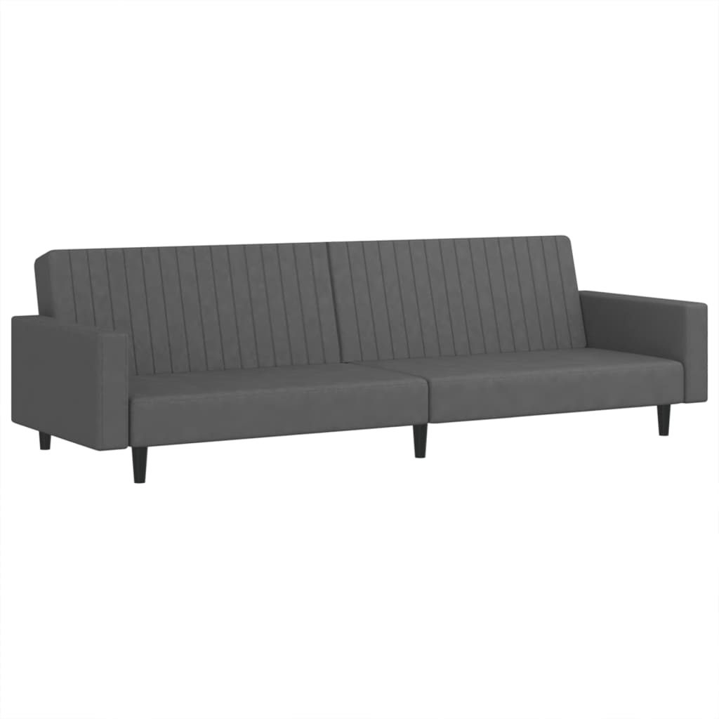 Vidaxl 2-Seater Sofa, Dark Grey, Upholstered In Velvet