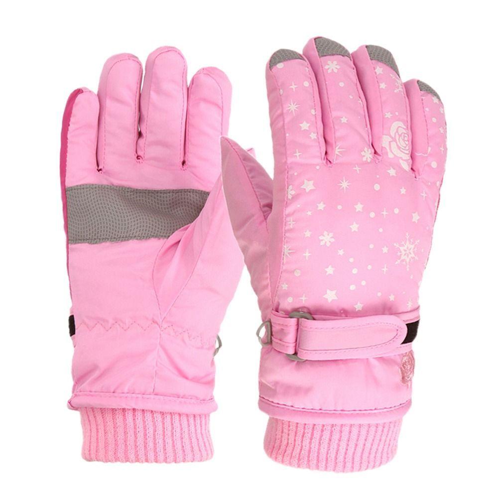 Kinderhandschuhe Winter Warm Winddicht Verdicken Fäustlinge Für 5-8 Jahre Mädchen Outdoor Sport Schnee Snowboard Kinder Skihandschuhe