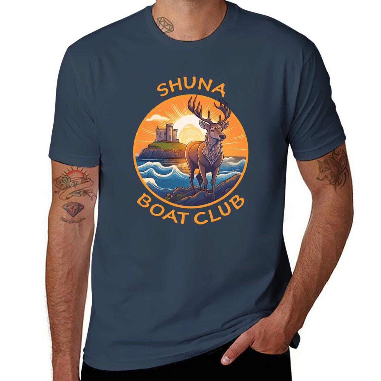Shuna Boat Club (Majestic In Orange Large Logo) Tshirt Casual Everyday Wear Tshirt S