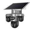 V380 Solar-Powered 4G Outdoor Camera with Triple Lens and Gimbal Rotation