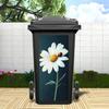 Playful Animal Trash Can Cover Cartoon Sticker Colorful Self-Adhesive PVC Decal Waterproof Cute Decorative Face Decals Cat Dog Sticker for