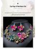 2022 Vibrant Floral European & American Light Luxury Necklace Set: Women's Gorgeous Bride Gem Clavicle Chain