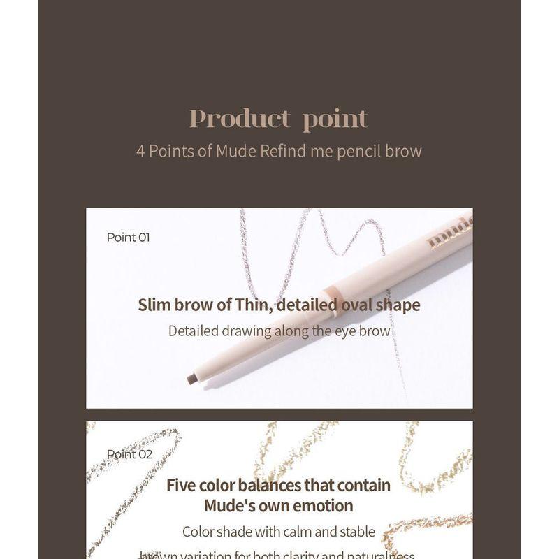 mude - Refind Me Pencil Brow - 5 Colors