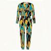 Female Long Sleeve Loose Tunic And High Waist Straight Trousers Two Piece Everyday Cozy Wear