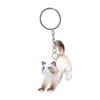 Transparent Acrylic Keychain Cat Hair Storage Capsule Handmade Hamster Hair Storage  DIY Pendant