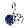 2pcs /Lot 45 Styles "Tree "Moon Star River Two In One Charms Beads Fit Original Diy Brand Bracelet Necklaces For Women Jewelry