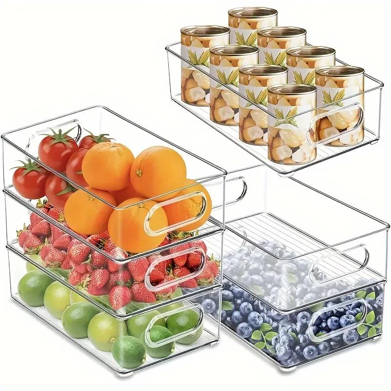 1PCS Refrigerator Side Door Storage Box Food Vegetable Fruit Eggs Fresh Organizer Household Kitchen Fridge Containers Boxes