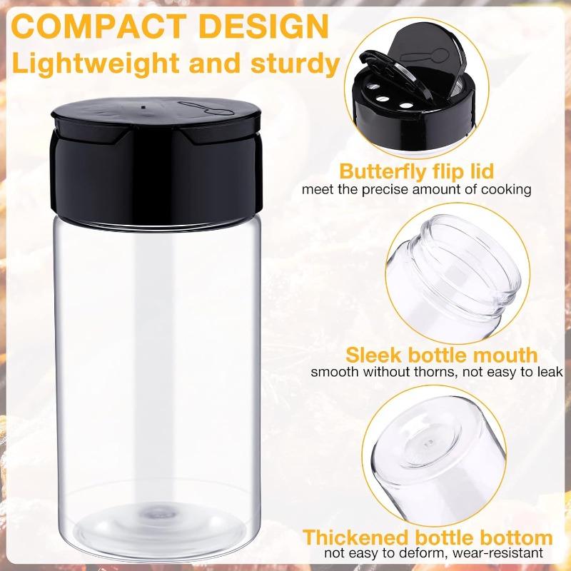 Plastik Transparente Gewürzflaschen Küche Pulver Aufbewahrungsdose Salz Pfefferstreuer Barbecue Gewürzdosen Gewürzbox Flasche