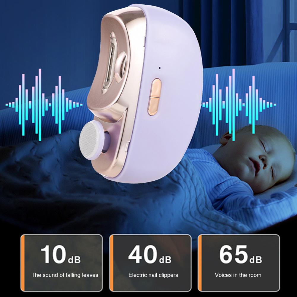 Electric Nail Clipper Safety Automatic Nail Trimmer Rechargeable Nail Cutter Grinding and Polishing with Light for Kids Adults