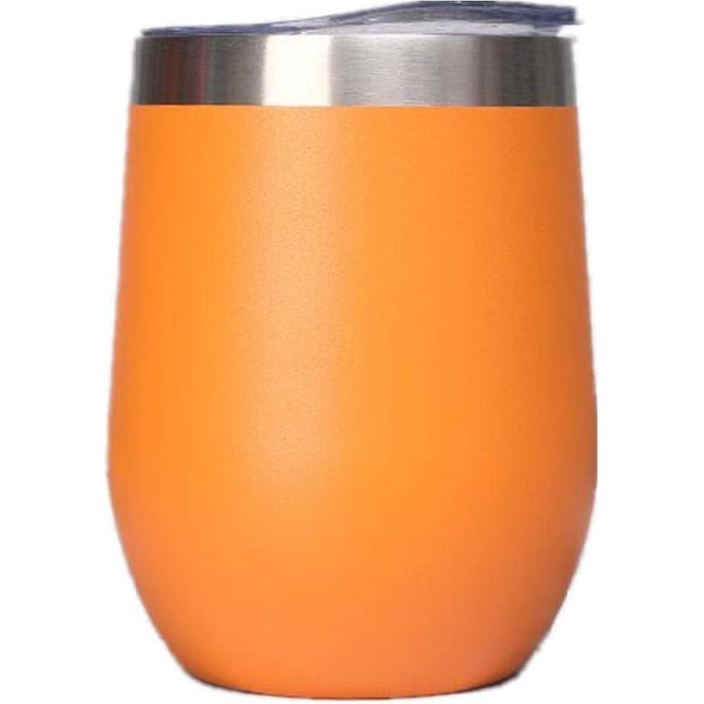 12 oz Stainless Steel Wine Tumbler Stemless Glasses with Lid, Double Wall Insulated Travel Mug Perfect for Wine, Coffee, Drinks, Champagne, Cocktails
