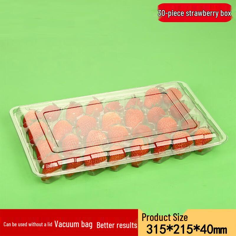 Transparent Disposable Strawberry Containers with Foam Trays