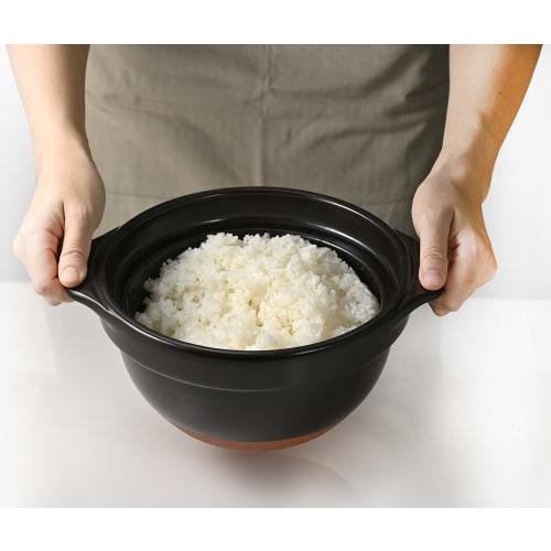 HARIO GNR-200-B 2-3 cup rice pot with glass lid