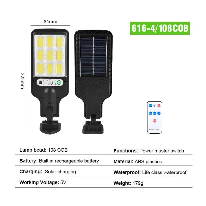 Solar-Straßenlaternen für den Außenbereich, kabellose Solar-Sicherheitswandleuchte, Bewegungsmelder mit 3 Beleuchtungsmodi für Haustür, Garten, Hof