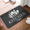 Tableware Pattern Kitchen Runner Rug Non-slip Doormat Kitchen Carpet Floor Mat  Entrance