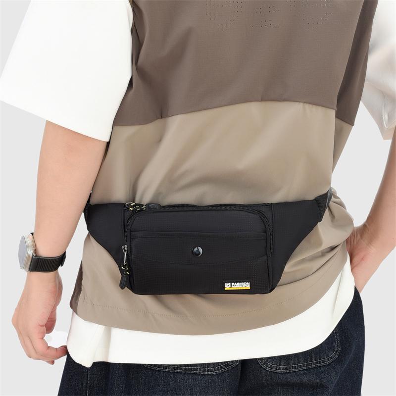 Men's Casual Sports Travel Waist Bag Lightweight Riding Chest Large Capacity Crossbody Bag  Phone Pocket