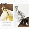 Bag Pendant Keychain Rhinestones Inlaid Mushroom Shape Key Holder Lobster
