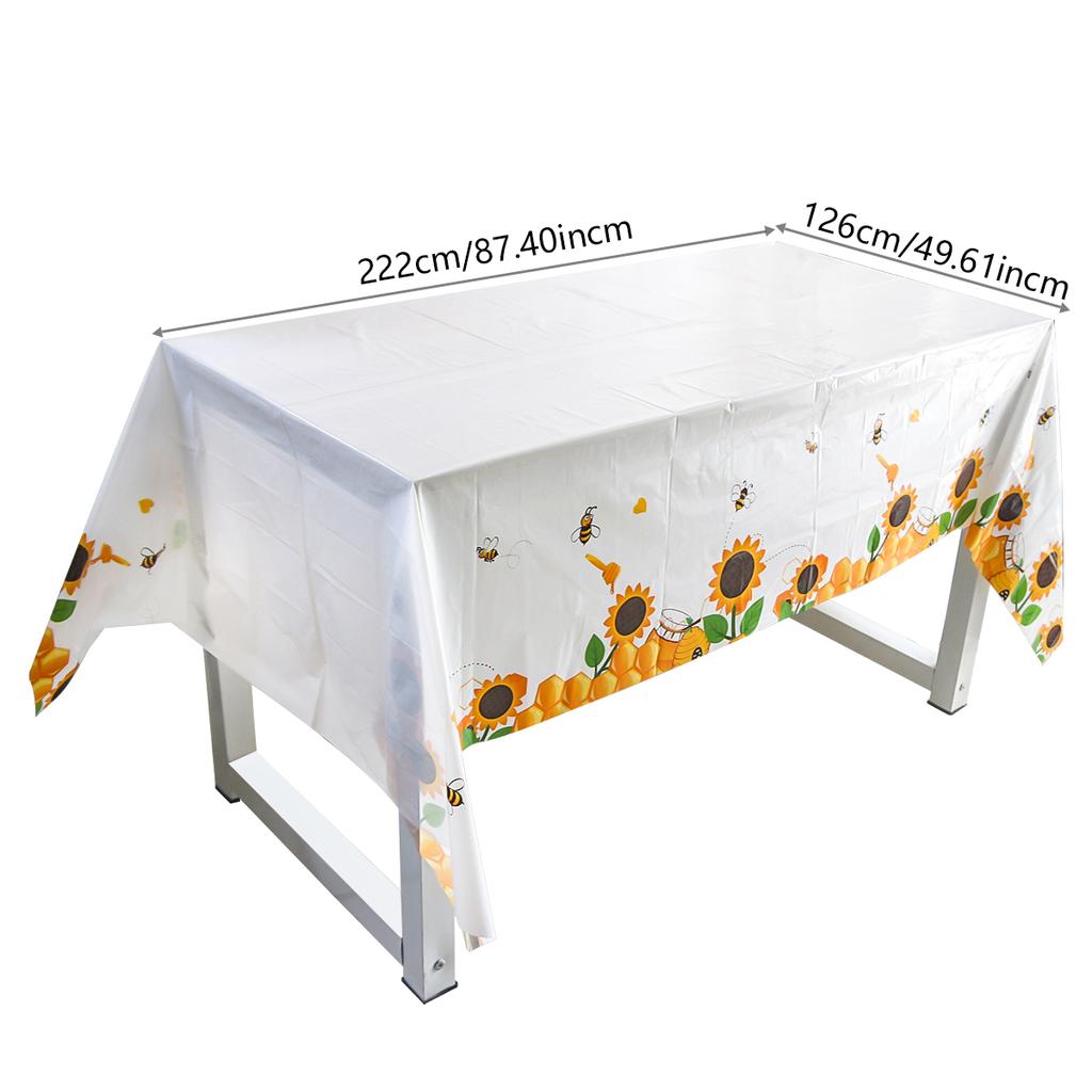 Bee Party Decorations Bee Pattern Disposable Paper Plate Cup Napkin Tablecloth for Gender Reveal Baby Shower Birthday Supplies