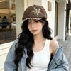 American Retro Leopard Print Polka Dot Star Patch Forward Hat Women's New Fashion Face Little Beret