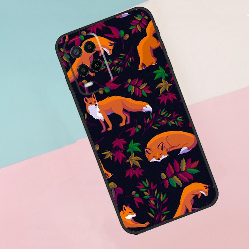 Fox Animal Pattern For Oppo A17 A77 A60 A74 A94 A54 A18 A38 A58 A78 A98 A40 A80 A16 A76 A96 A15 A57S Phone Case