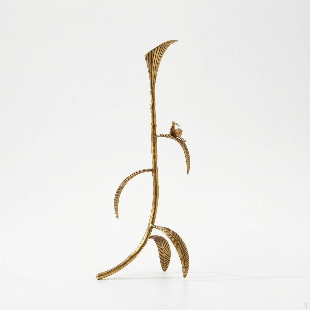 Candlestick Holder with Bird Vintage Brass Taper Candle Elegant for Dining