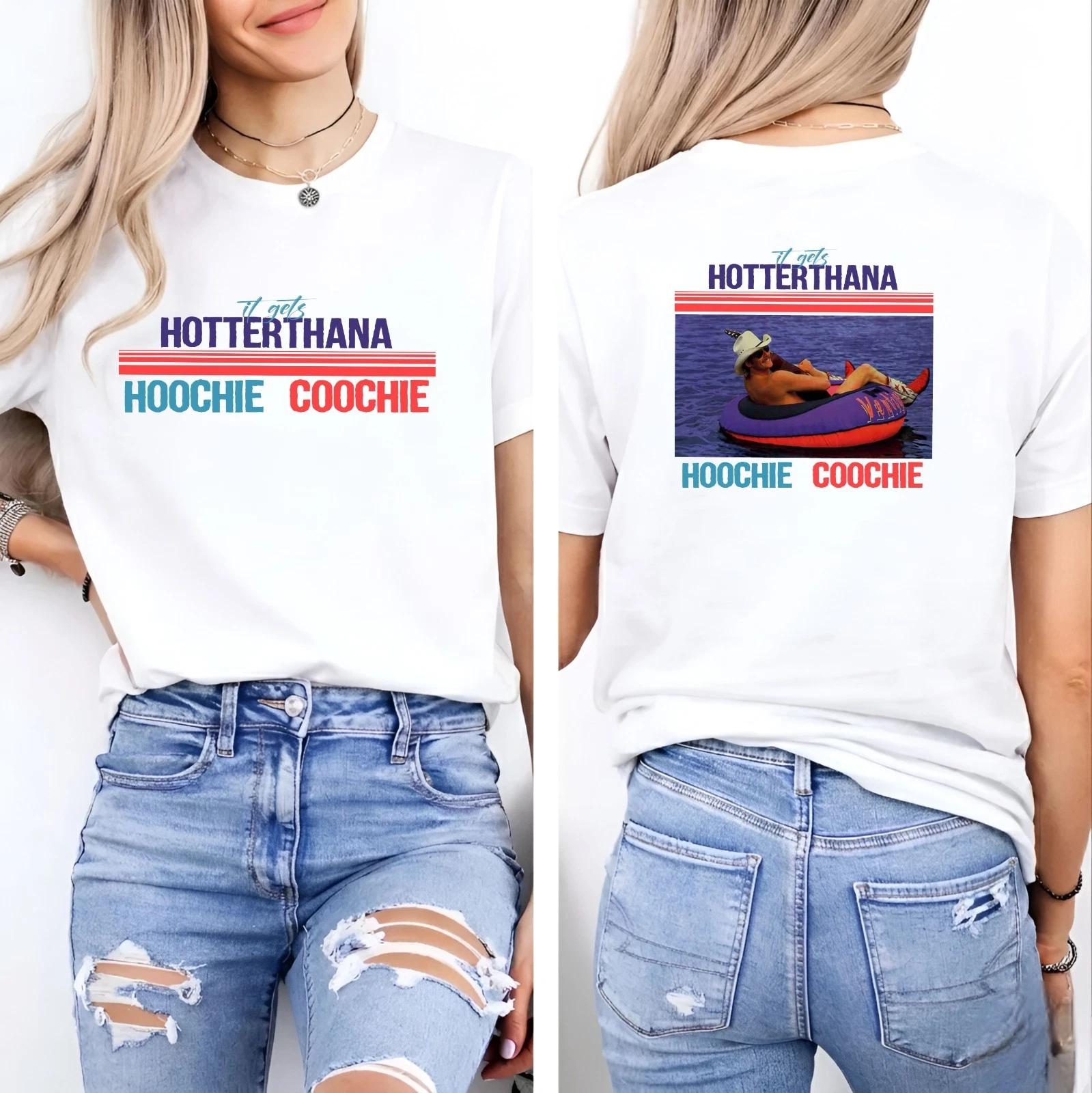 Hotter Than a Coochie Funny Music Lover T-T-Shirt - Funny Country Song Tee Top S