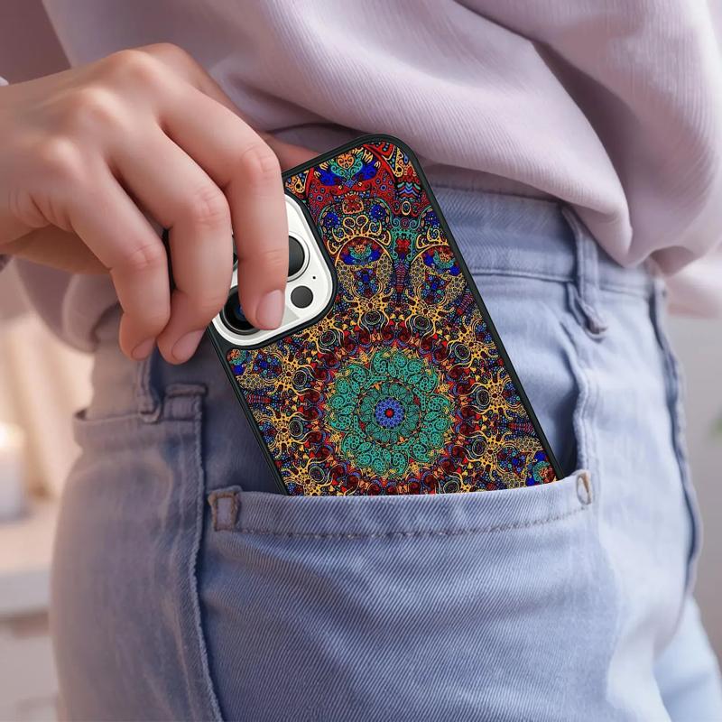 Indian Pattern Mandala soft Phone Case For iPhone 17 Air 15 16e 14 13 Pro Max Coque 12 11 Pro Max PLUS cover