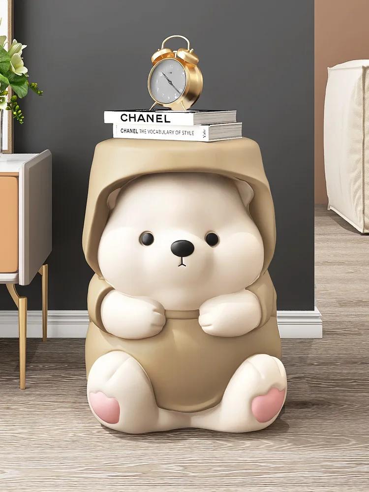 Porch Shoe Stool Household Doorway Bear Ornaments Living Room Sofa Stool Home Accessories Floor Decoration New House Gifts