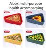 ABIY 1 PCS Pizza Organizer Box Save Space Reusable Pizza Slicone Storage Container Yellow